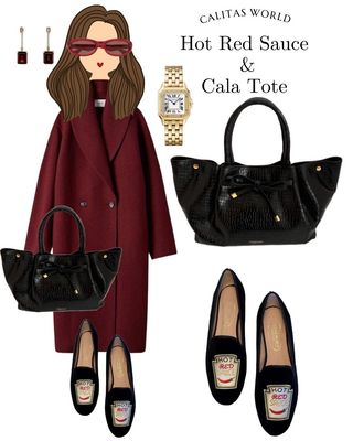 Calita Shoes ​LOAFERS BLACK VELVET RED HOT SAUCE ÚLTIMAS EDICIONES