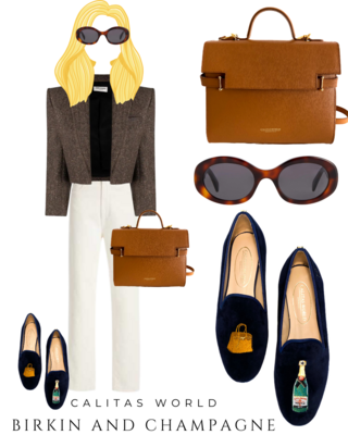Calita Shoes LOAFERS NAVY VELVET R22 BIRKIN AND CHAMPAGNE Tienda de fábrica