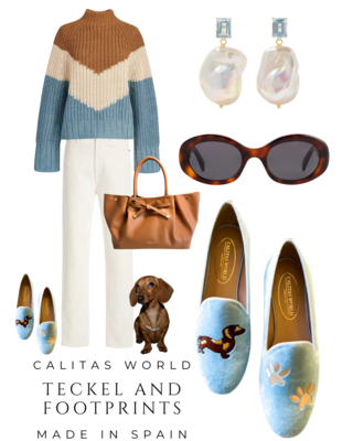 Calita Shoes LOAFERS LIGHT BLUE TX VELVET TECKEL AND FOOTPRINTS Oferta exclusiva