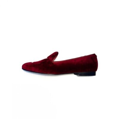 Calita Shoes LOAFERS BURGUNDY VELVET R48 ​OYSTERS AND MARTINI Liquidación