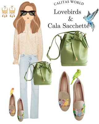 Calita Shoes ​LOAFERS NATURAL LINEN LOVEBIRDS Liquidación