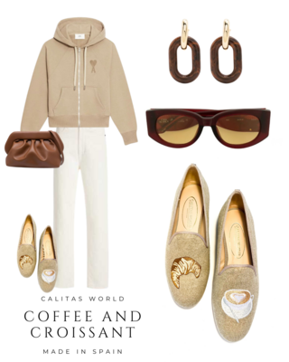 Calita Shoes ​LOAFERS NATURAL LINEN COFFEE AND CROISSANT Descuento por venta flash