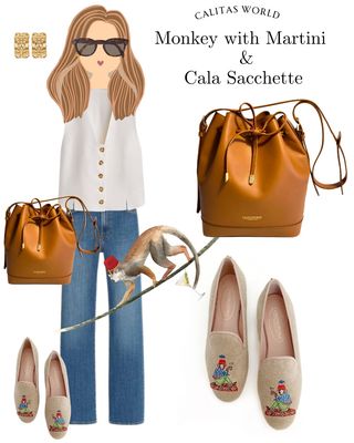 Calita Shoes ​LOAFERS NATURAL LINEN MONKEY WITH MARTINI Precio ultrabajo