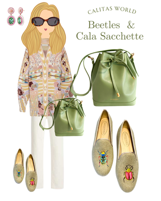 Calita Shoes ​LOAFERS NATURAL CO LINEN BEETLES Oferta especial de fábrica