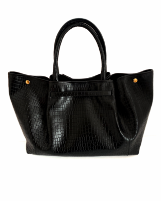 Calita Shoes CALA TOTE BLACK (CROC EFECTO ) Envío internacional gratuito