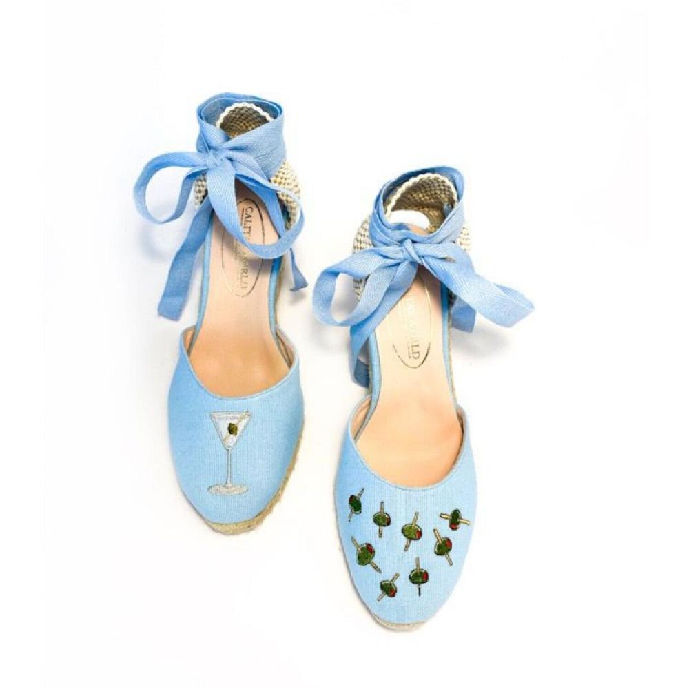 Calita Shoes CAMPESINAS LIGHT BLUE P30CO MARTINI AND OLIVES HEIGHT 9 CMS