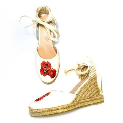 Calita Shoes CAMPESINAS BEIGE 4A ​ POPPY​ HEIGHT 9 CMS Rebajas
