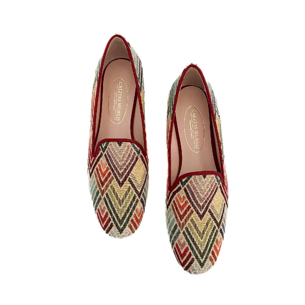 Calita Shoes LOAFERS JACQUARD MULTICOLOR ZIGZAG Última moda