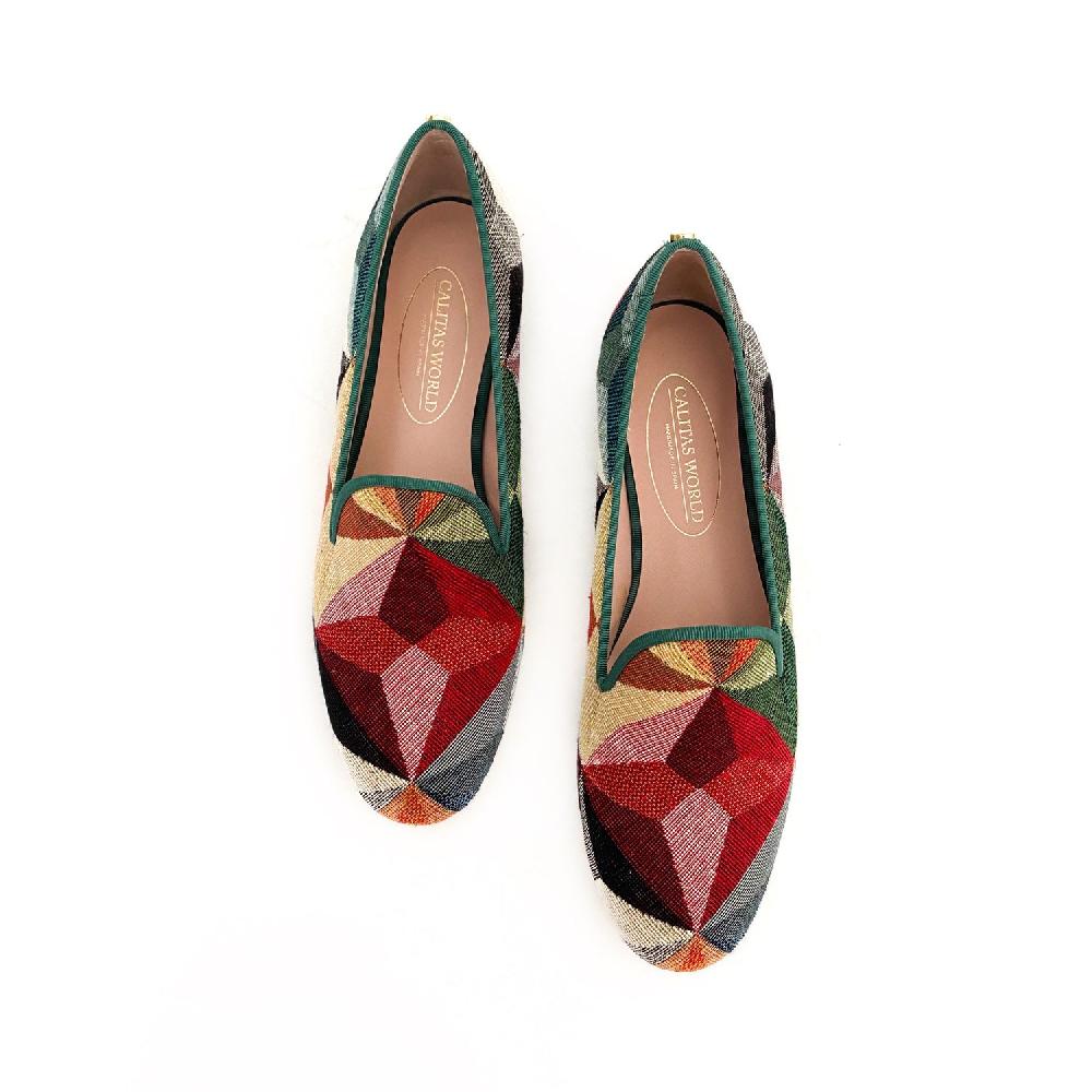 Calita Shoes LOAFERS JACQUARD MULTICOLOR DIAMOND Descuento por venta flash