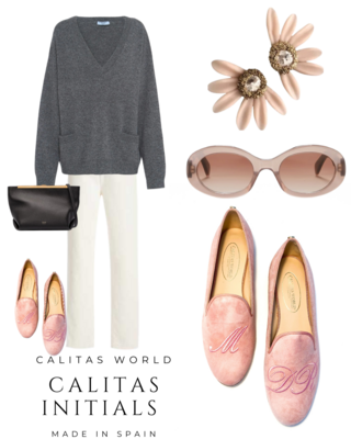 Calita Shoes LOAFERS LIGHT PINK PERSONALIZED INITIALS Ofertas especiales
