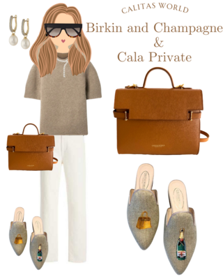 Calita Shoes ​MULES NATURAL LINEN BIRKIN AND CHAMPAGNE Envío gratis