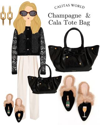Calita Shoes ​MULES FUR GREEN 7ACO VELVET CHAMPAGNE AND CHAMPAGNE GLASS Última moda