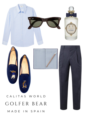 Calita Shoes ​LOAFERS MEN NAVY 09C0 LINEN R22 GOLFER BEAR Liquidación