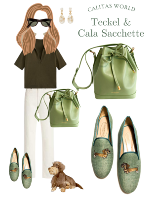 Calita Shoes ​LOAFERS OLIVE GREEN 603TX LINEN TECKELS LONG HAIR Outlet online
