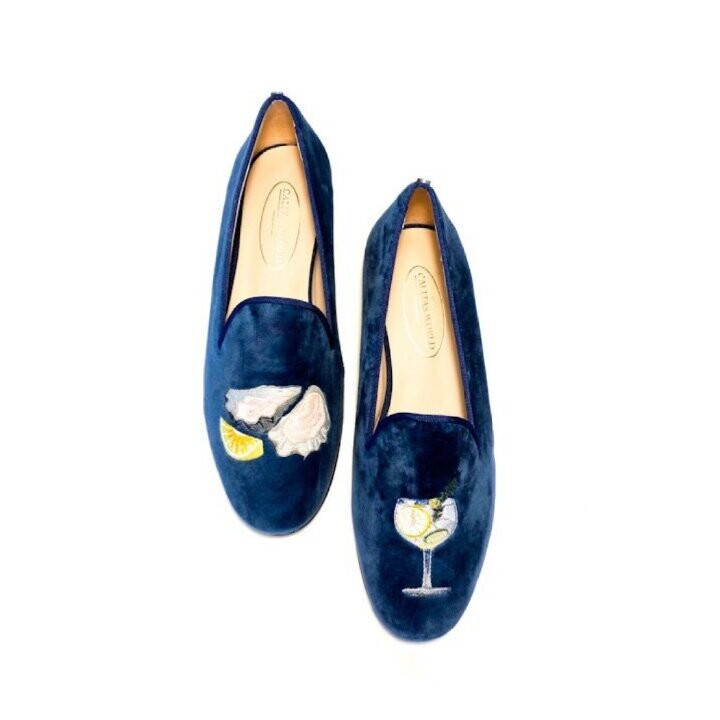 Calita Shoes LOAFERS MEN PETROLEUM BLUE 01TX VELVET OYSTERS AND GINTONIC