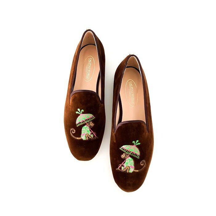 Calita Shoes ​LOAFERS MEN BROWN 16TX VELVET MONKEY WITH UMBRELLA Solo hoy
