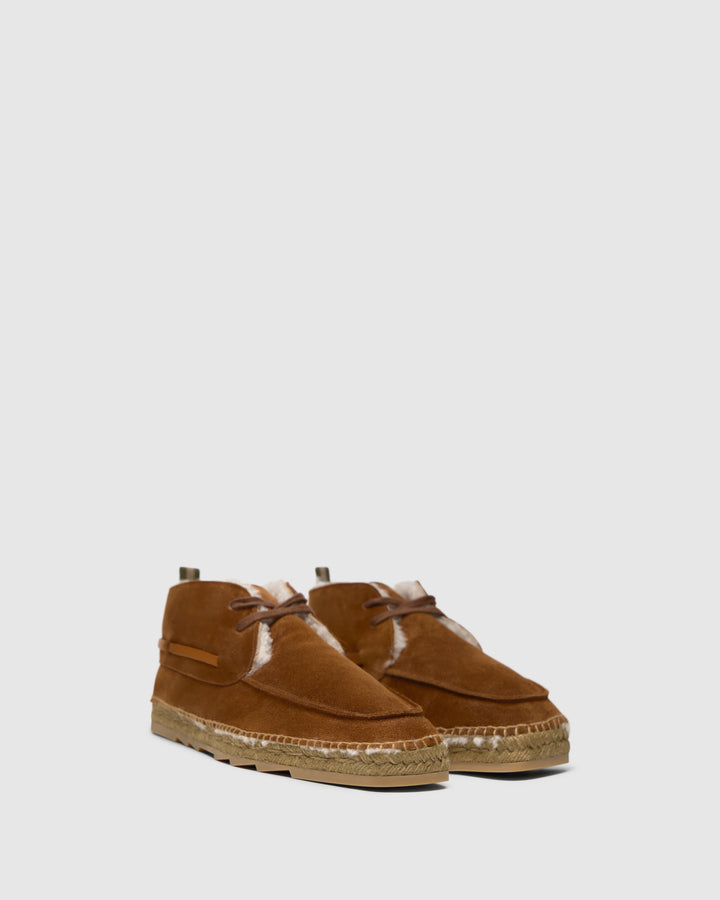 Castañer CASTAÑER | Alpargata Plana Cerrada Serraje CUERO BERGAMO COSY T/186 – Castañer Precio de fábrica