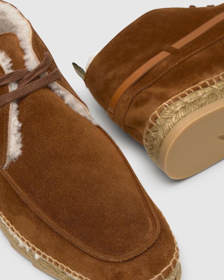Castañer CASTAÑER | Alpargata Plana Cerrada Serraje CUERO BERGAMO COSY T/186 – Castañer Precio de fábrica