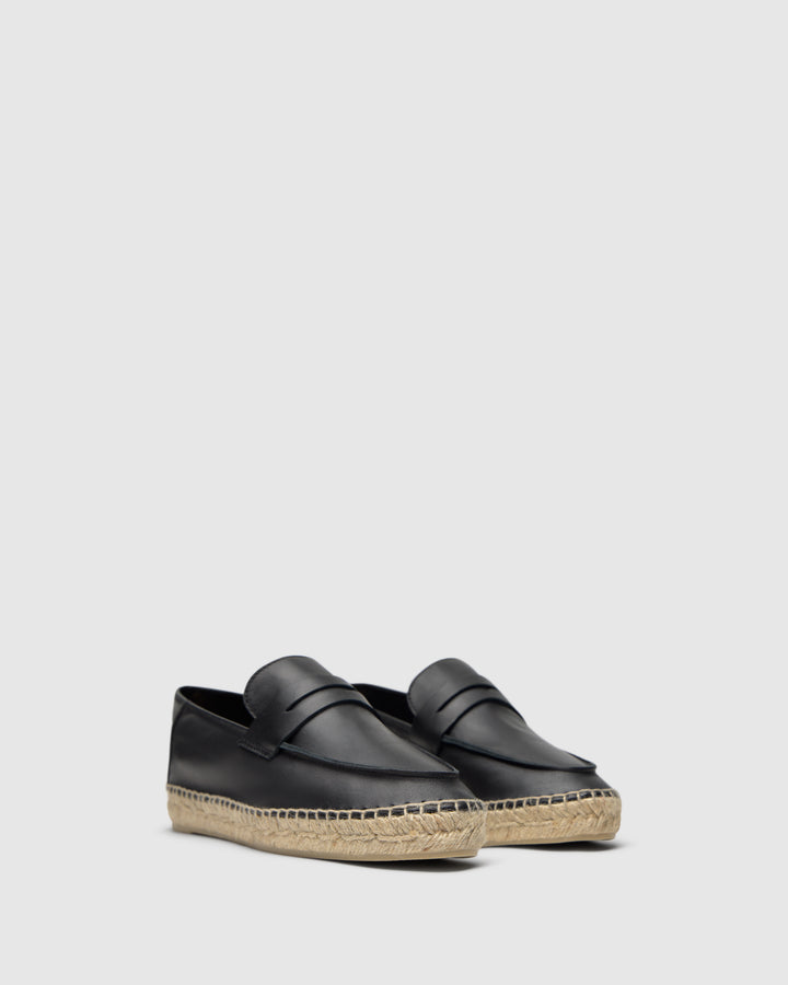 Castañer CASTAÑER | Alpargata Plana Cerrada Napa NEGRO KEULE/250 – Castañer
