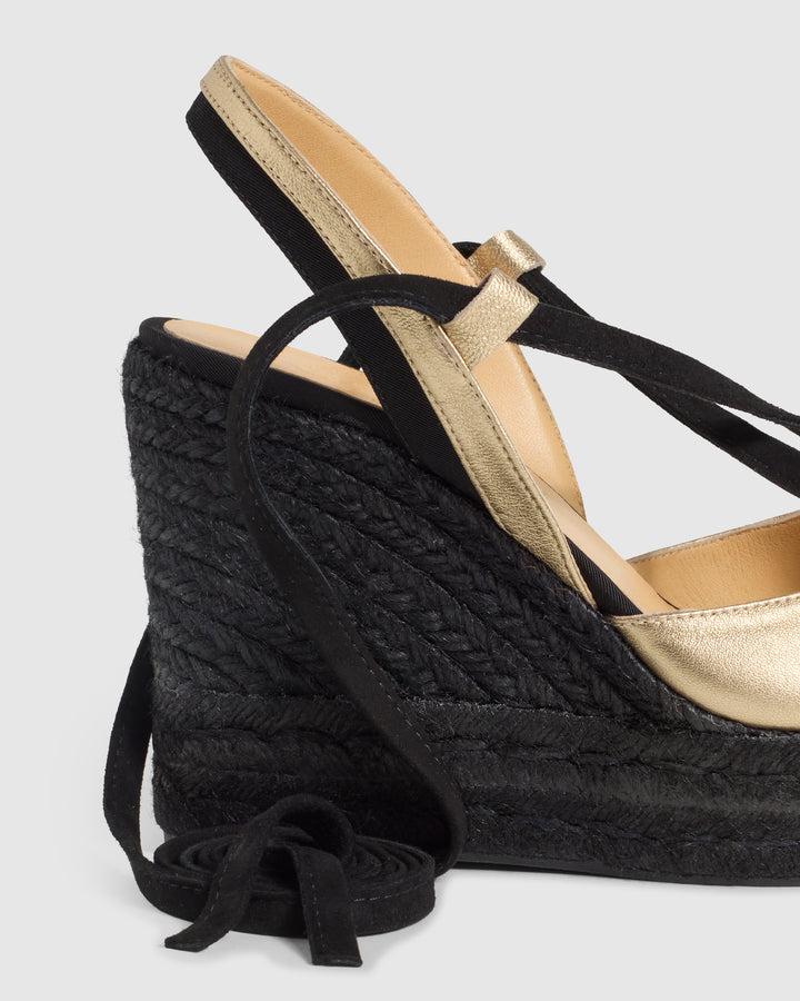 Castañer CASTAÑER | Diseñada por 'Casilda se casa' para Castañer. Las alpargata Casilda en piel cierre con lazada y cuña de 11cm con doble plataforma Oferta especial de fábrica