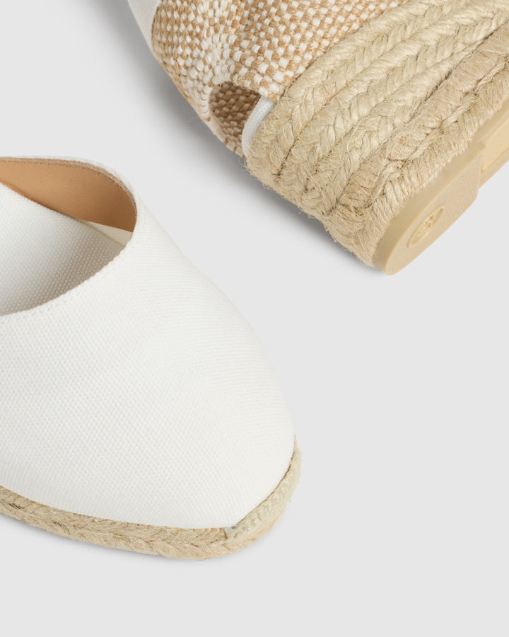 Castañer ALPARGATA CARINA PALA TALON BLANCO CUÑA MUJER | CASTAÑER – Castañer Oferta exclusiva