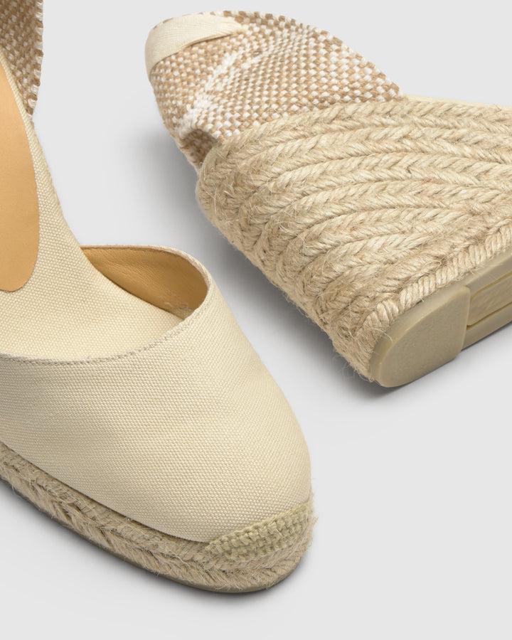 Castañer Calzado de Mujer estilo Pala Talon con Cuña de 9cm de altura | Castañer Descuento por venta flash