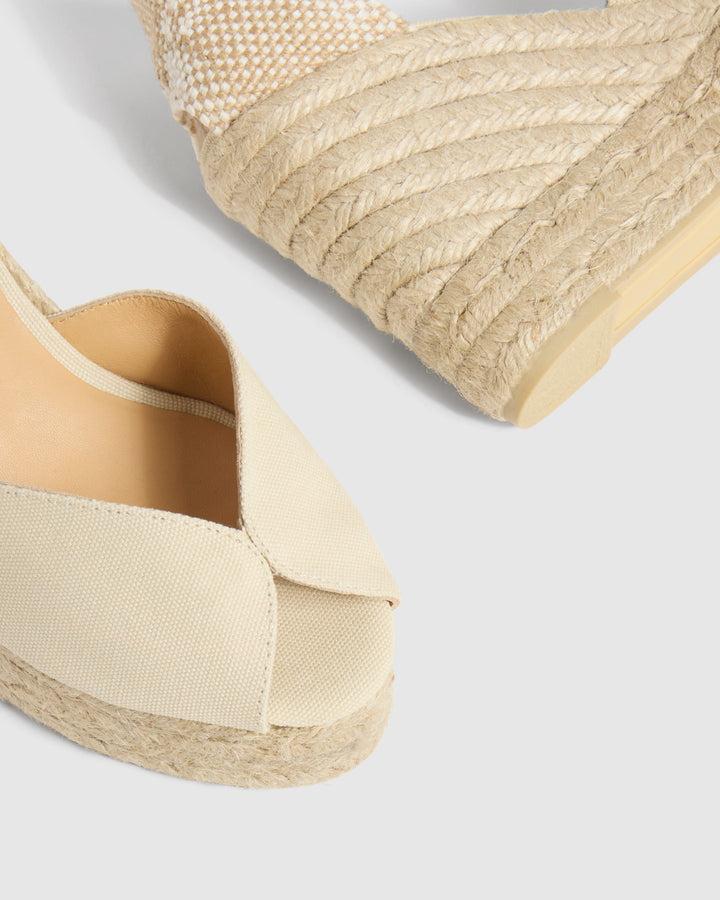 Castañer CASTAÑER | Alpargatas Bianca en algodón orgánico certificado cierre mediante lazada y altura de 11cm – Castañer Rebajas de fin de temporada