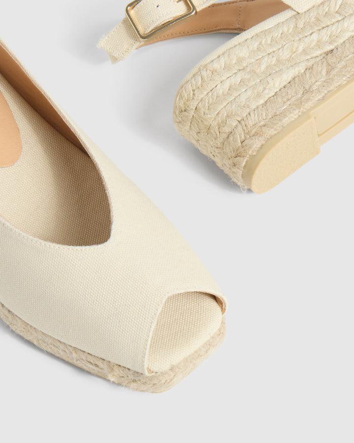 Castañer CASTAÑER SANDALIAS CUÑA DOSALIA IVORY MUJER – Castañer Precio ultrabajo