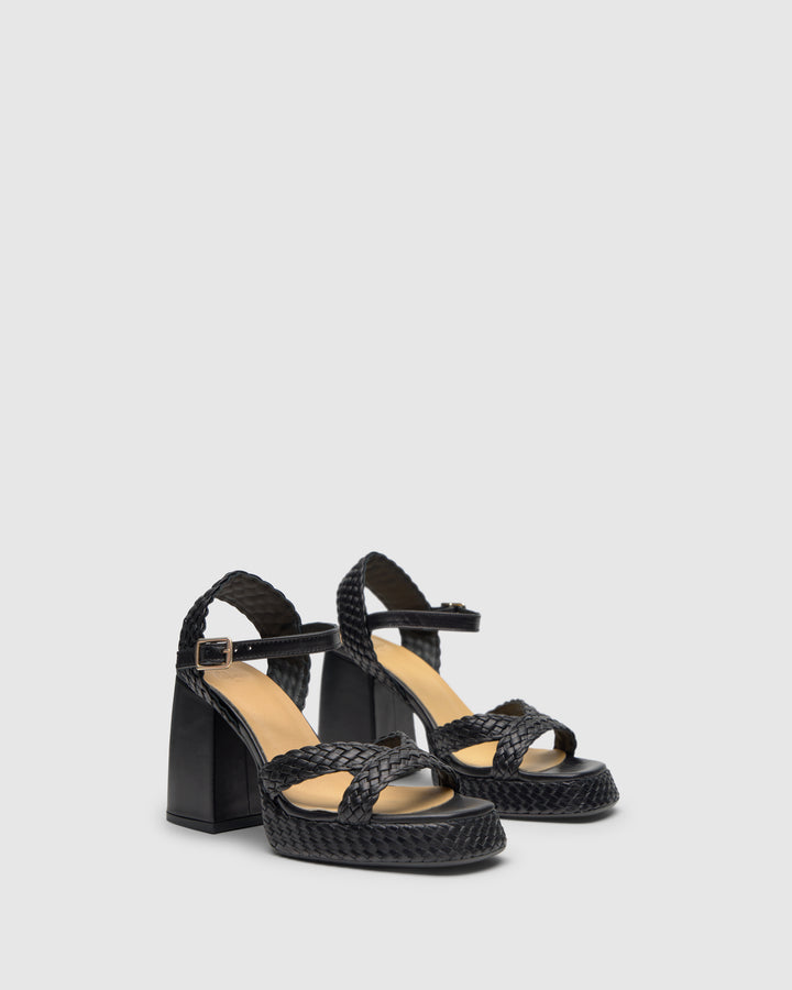 Castañer CASTAÑER | Tacón Abierta Napa NEGRO VALERIE/255 – Castañer En oferta