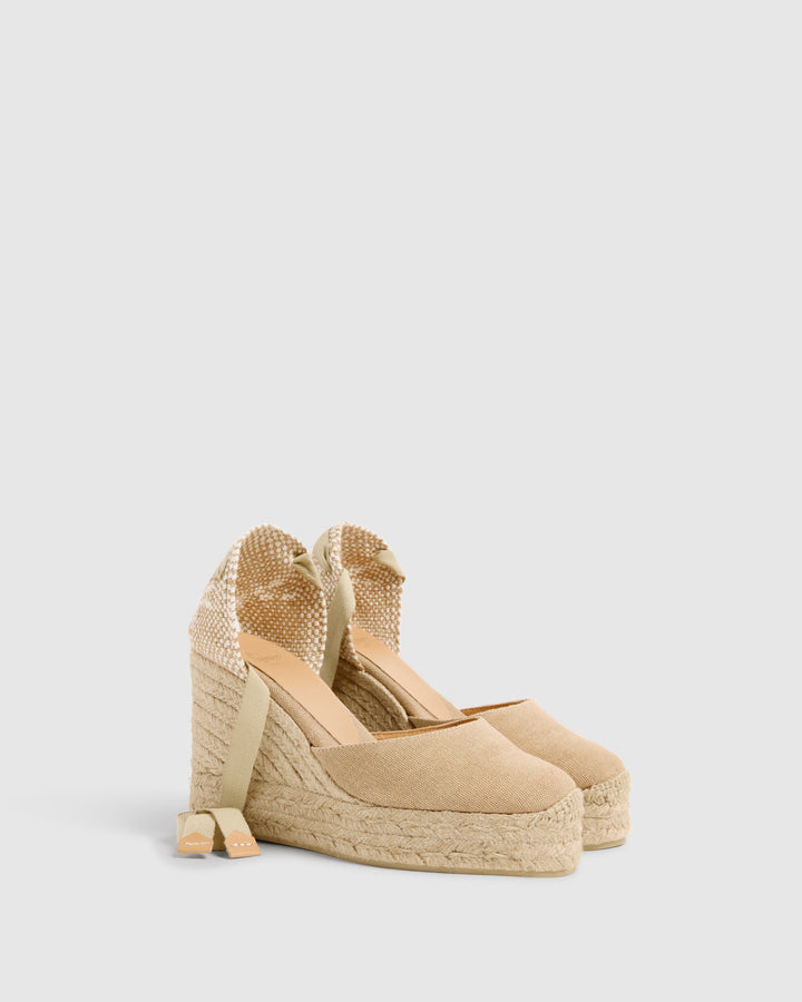 Castañer CASTAÑER ALPARGATAS CUÑA CARINA SAND MUJER – Castañer