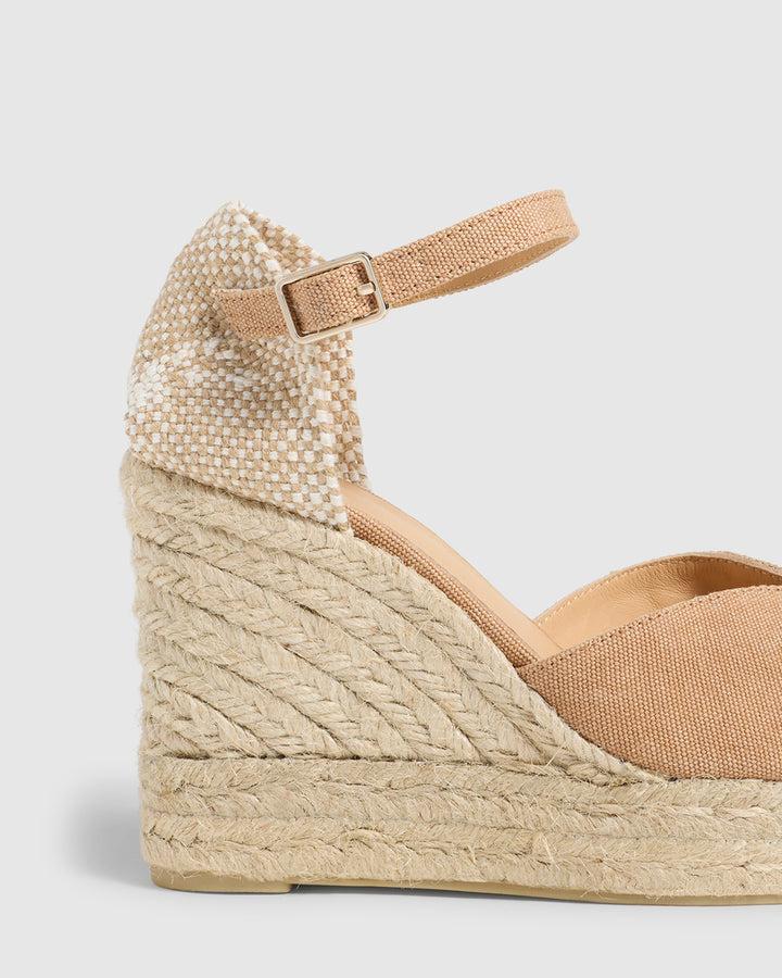 Castañer ALPARGATA BIANCA SANDALIA TOSTADO CUÑA MUJER | CASTAÑER – Castañer Última moda