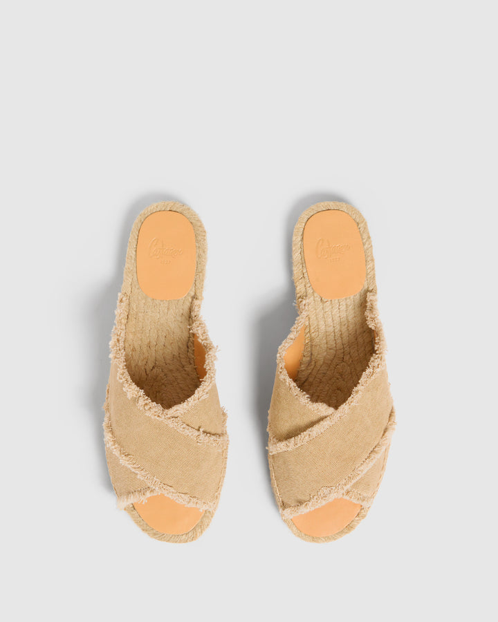 Castañer CASTAÑER SANDALIAS PLANAS PALMERA SAND MUJER – Castañer Descuento por venta flash