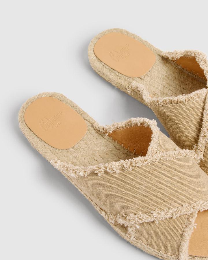Castañer CASTAÑER SANDALIAS PLANAS PALMERA SAND MUJER – Castañer Descuento por venta flash