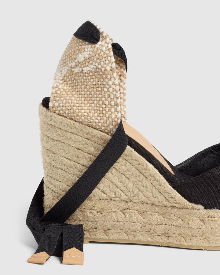 Castañer CASTAÑER ALPARGATAS CUÑA CHIARA NEGRO MUJER – Castañer Rebajas de fin de temporada