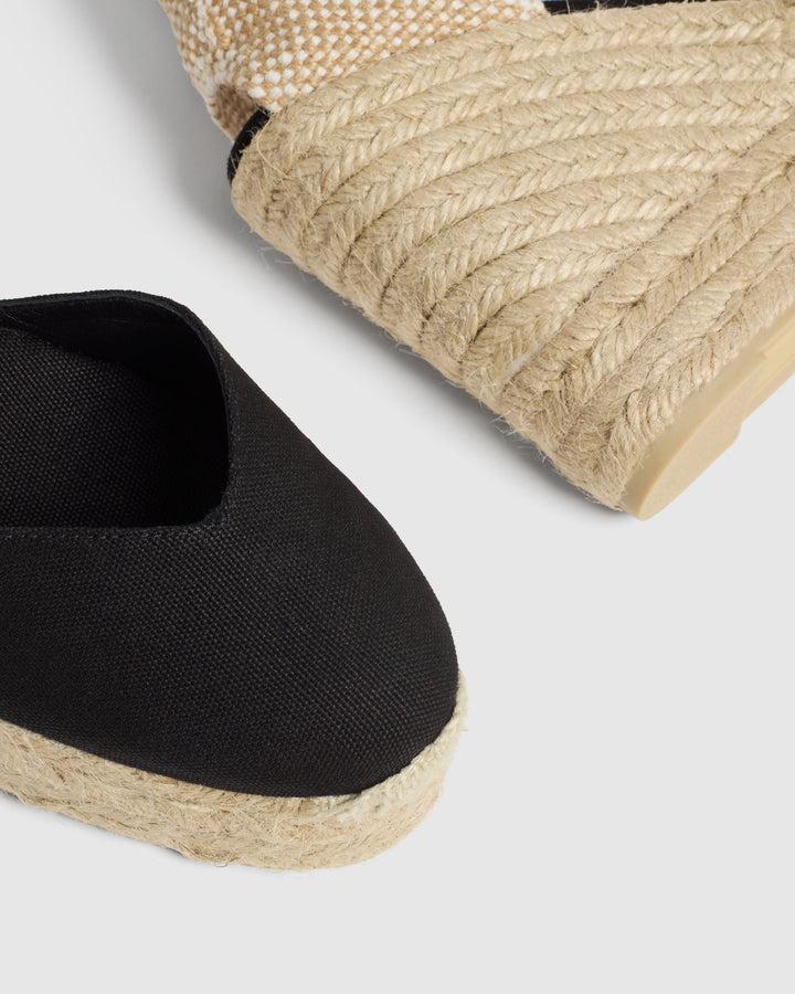 Castañer CASTAÑER ALPARGATAS CUÑA CHIARA NEGRO MUJER – Castañer Rebajas de fin de temporada