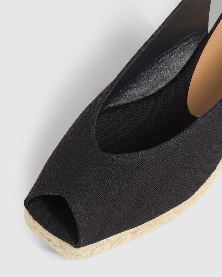 Castañer CASTAÑER SANDALIAS CUÑA DOSALIA NEGRO MUJER – Castañer En línea
