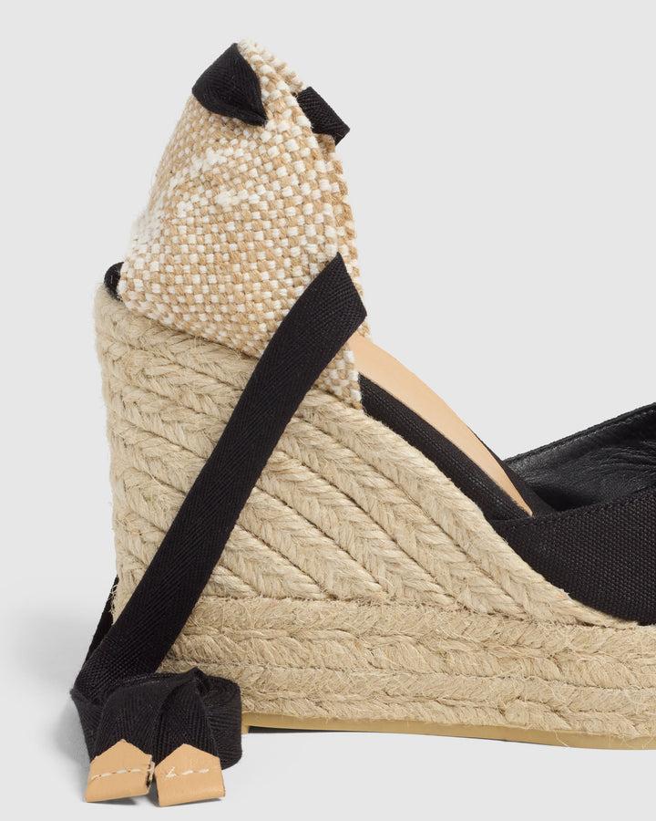 Castañer CASTAÑER ALPARGATAS CUÑA CARINA NEGRO MUJER – Castañer Outlet