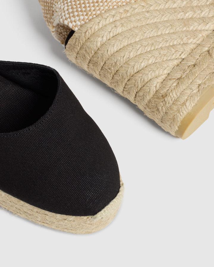 Castañer CASTAÑER ALPARGATAS CUÑA CARINA NEGRO MUJER – Castañer Outlet