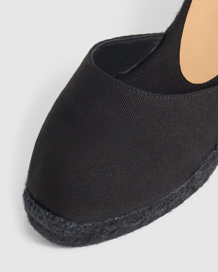 Castañer CASTAÑER | Alpargatas Carina en algodón orgánico cierre mediante lazada y cuña de 5cm. – Castañer Envío gratis