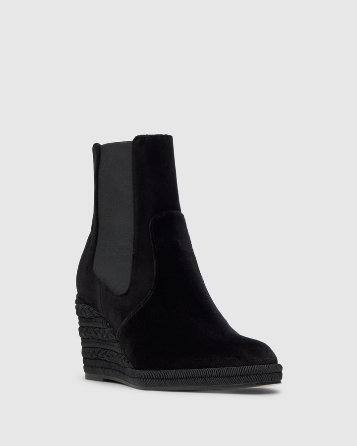 Castañer CASTAÑER | Botín Cerrada Terciopelo NEGRO BAMBI/243 – Castañer Superdescuento