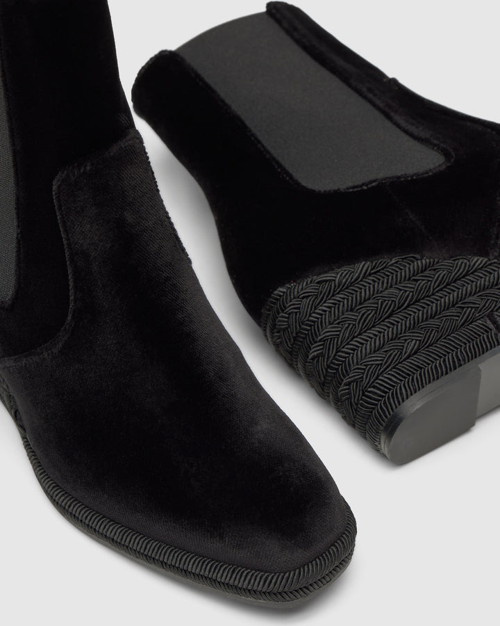 Castañer CASTAÑER | Botín Cerrada Terciopelo NEGRO BAMBI/243 – Castañer Superdescuento