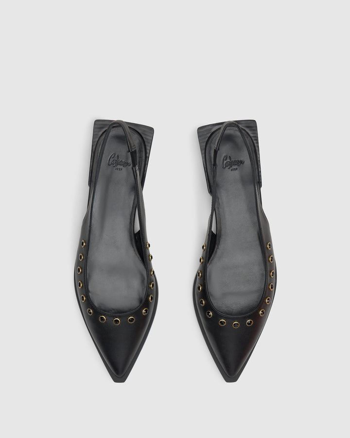Castañer CASTAÑER | Tacón Cerrada Napa NEGRO PALMA STUDS/250 – Castañer Envío internacional gratuito