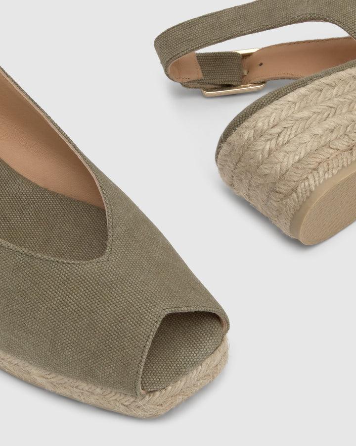 Castañer Calzado de Mujer estilo Peep Toe con Cuña de 5cm de altura | Castañer Precios de Black Friday