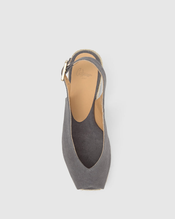 Castañer Calzado de Mujer estilo Peep Toe con Cuña de 7cm de altura | Castañer En oferta