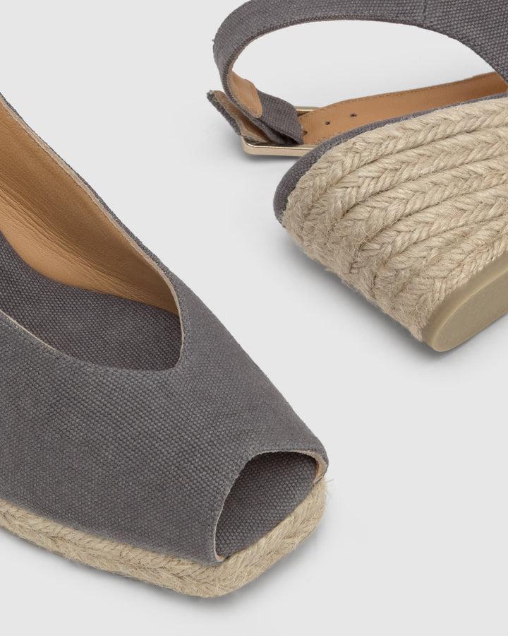 Castañer Calzado de Mujer estilo Peep Toe con Cuña de 7cm de altura | Castañer En oferta