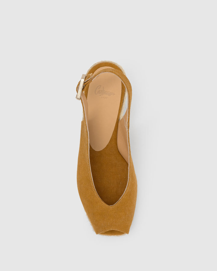 Castañer Calzado de Mujer estilo Peep Toe con Cuña de 7cm de altura | Castañer Libre de impuestos