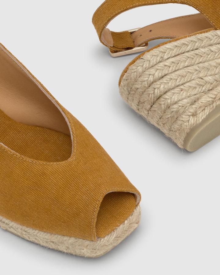 Castañer Calzado de Mujer estilo Peep Toe con Cuña de 7cm de altura | Castañer Libre de impuestos
