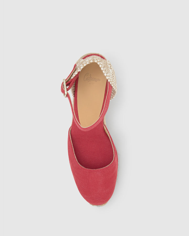 Castañer Alpargata de Mujer estilo Pala Talon con Cuña de 7cm de altura | Castañer Ofertas de temporada