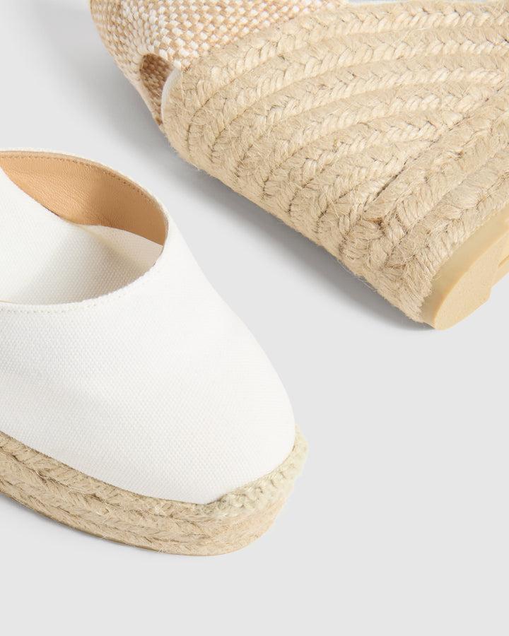 Castañer CASTAÑER ALPARGATAS CUÑA CARINA BLANCO MUJER – Castañer Outlet online