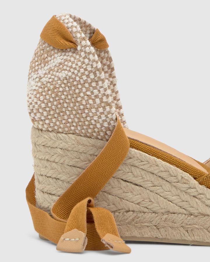 Castañer Alpargata de Mujer estilo Sandalia con Cuña de 7cm de altura | Castañer Oferta especial
